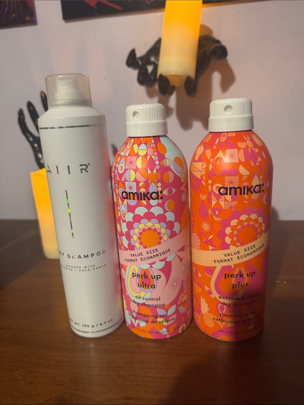 amika Perk Up Ultra & Perk Up Plus Dry Shampoo Duo — Pink & Orange